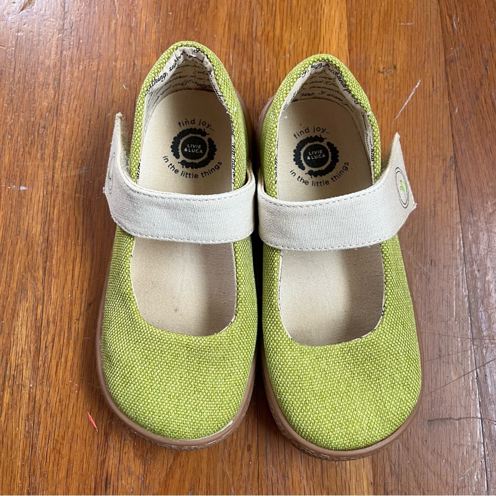 Livie & Luca Green Canvas Mary Jane Shoes - Picture 4 of 7